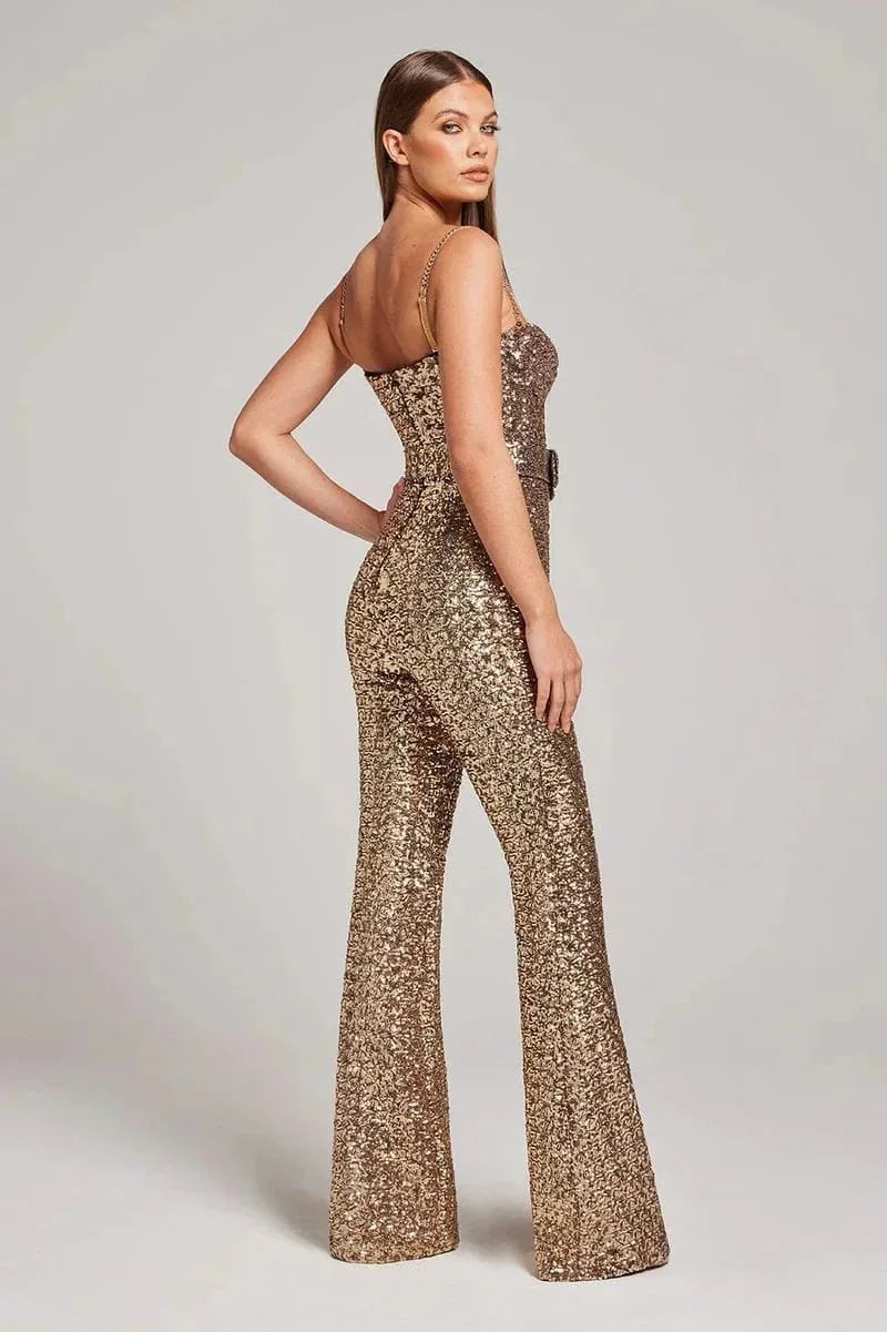Gemma | Sequin Wide-Leg Jumpsuit
