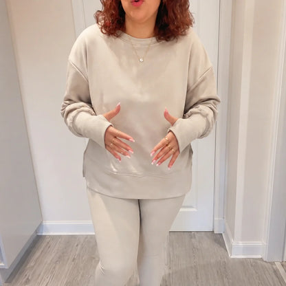 Side-Slit Pullover and Legging Lounge Set