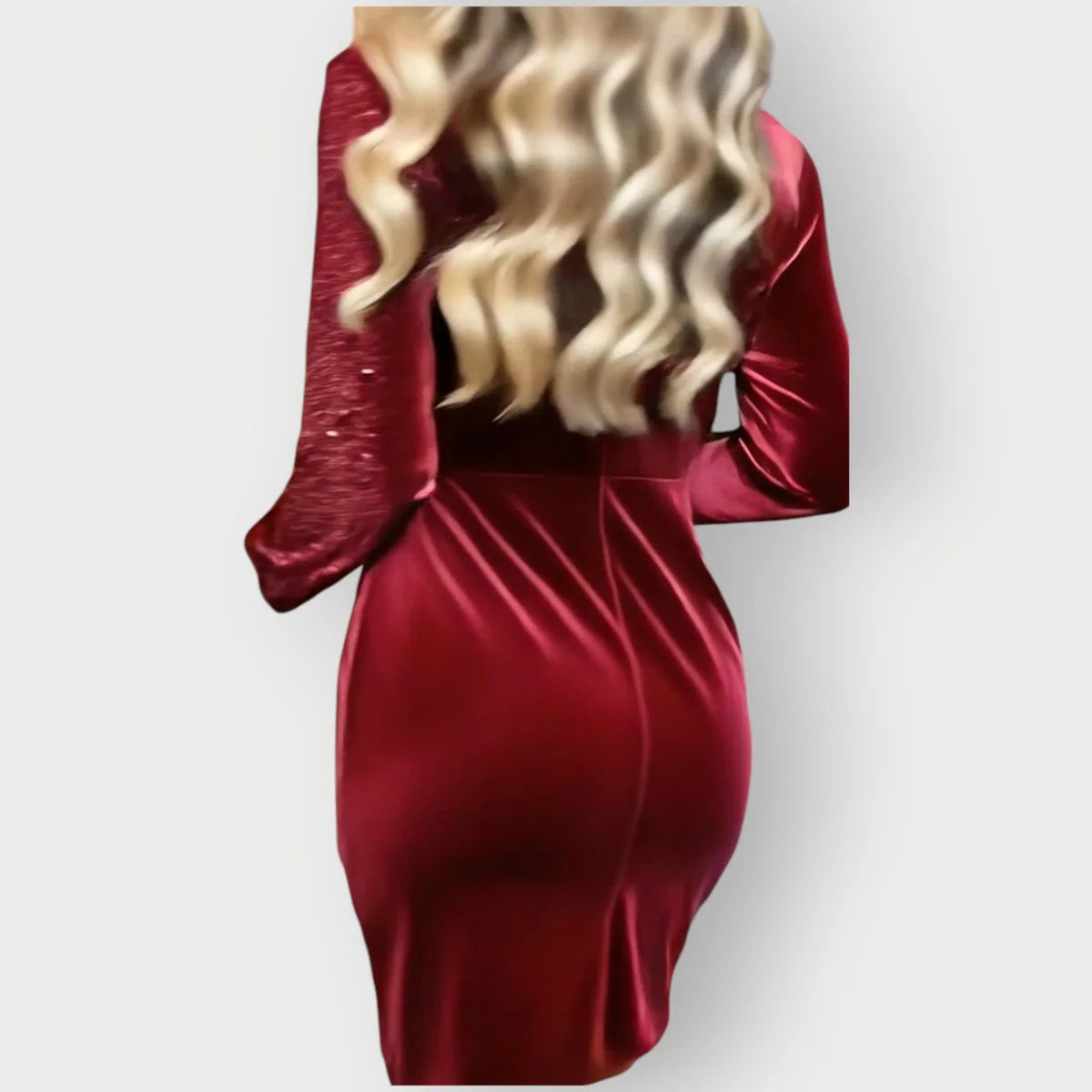 Sequin Velvet Wrap Dress