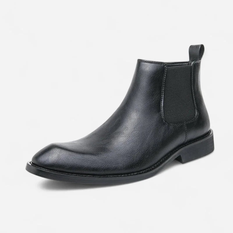 Men's Chelsea Boots – Black Polished Pointed Toe