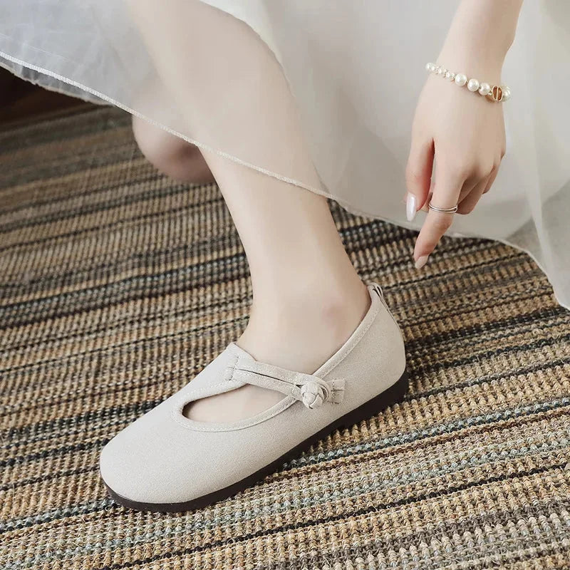 Cutout Mary Jane Flats