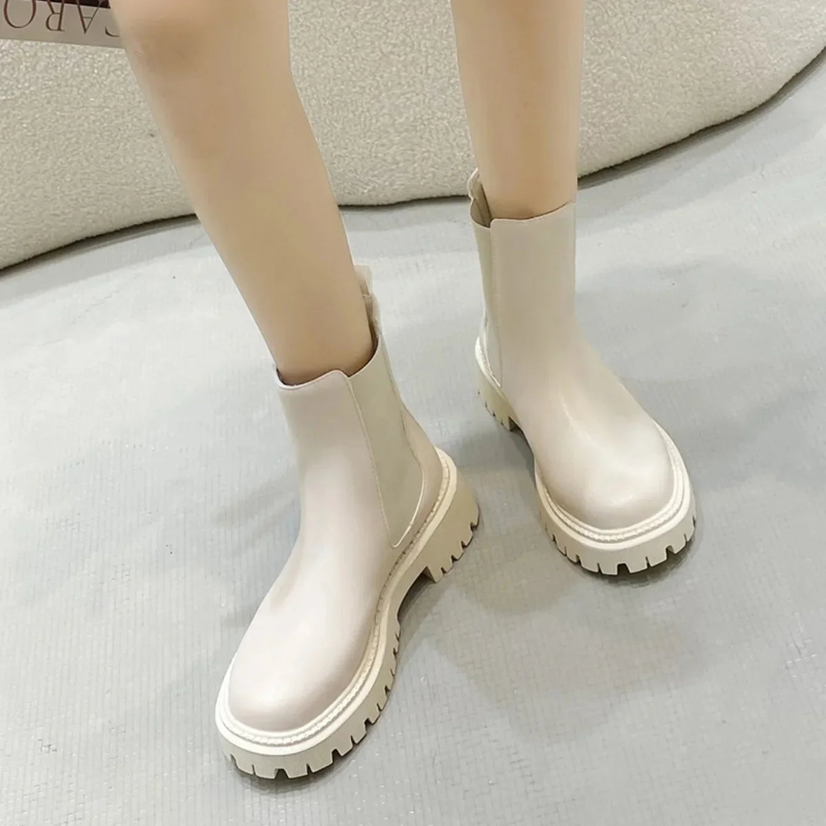 Chunky Chelsea Boots with Thick Sole