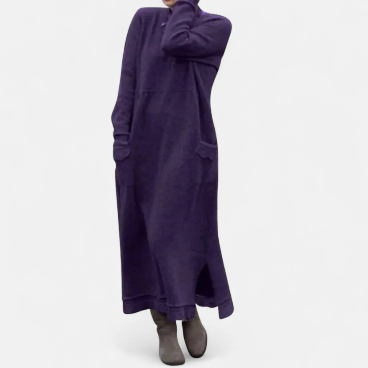 Mock Neck Maxi Knit Sweater Dress