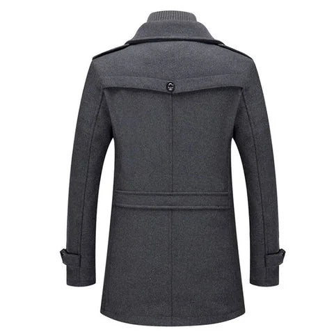 Men's Layered Collar Overcoat