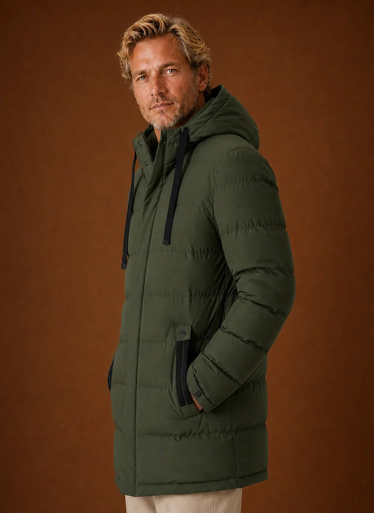 Men's Long Hooded Winter Jacket Puffer Coat