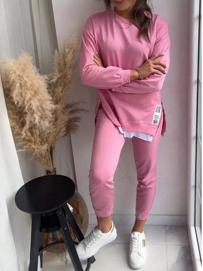 Women's Knit Pullover and Jogger Lounge Set