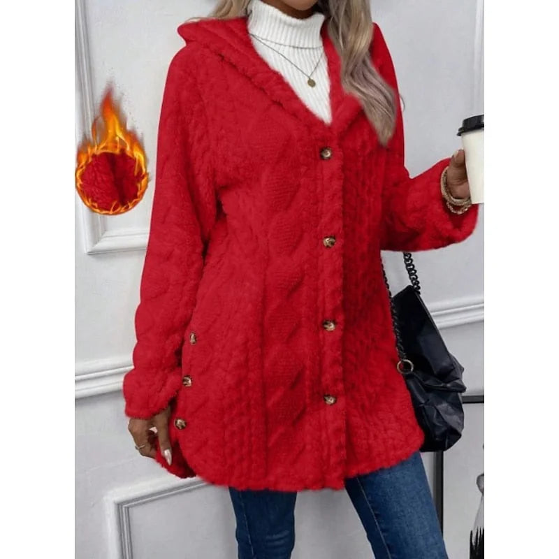 Women's Hooded Fleece Winter Jacket