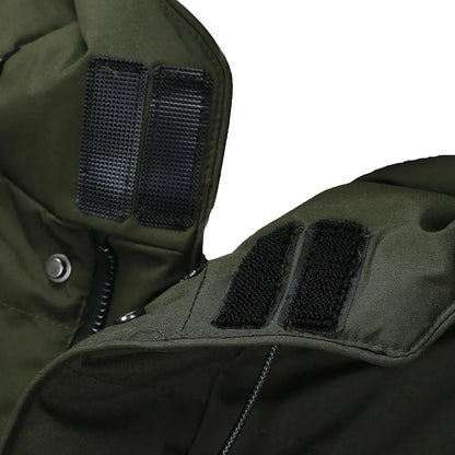 Men's Hooded Puffer Jacket – Black Padded Longline