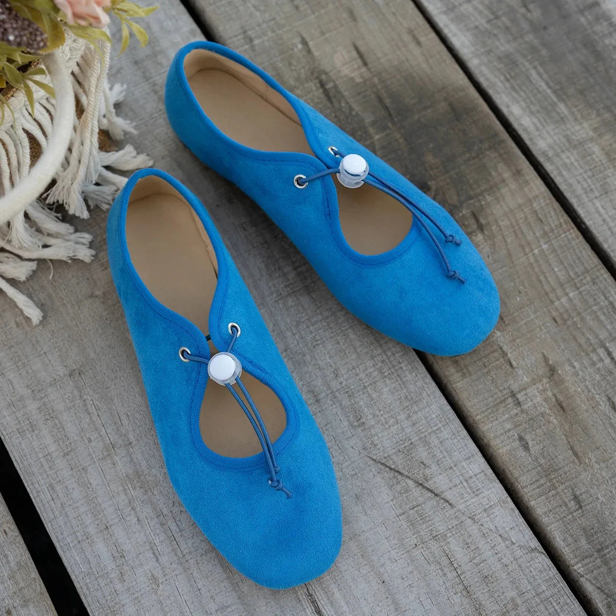Lace-Up Mary Jane Flats