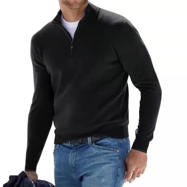 Men's Knit Quarter Zip Sweater