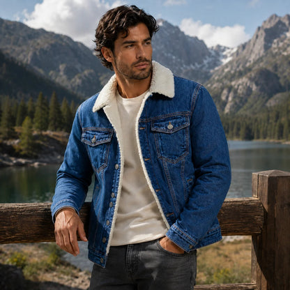 Kilmarnock | Men's Denim Trucker Jacket with Fleece Lining