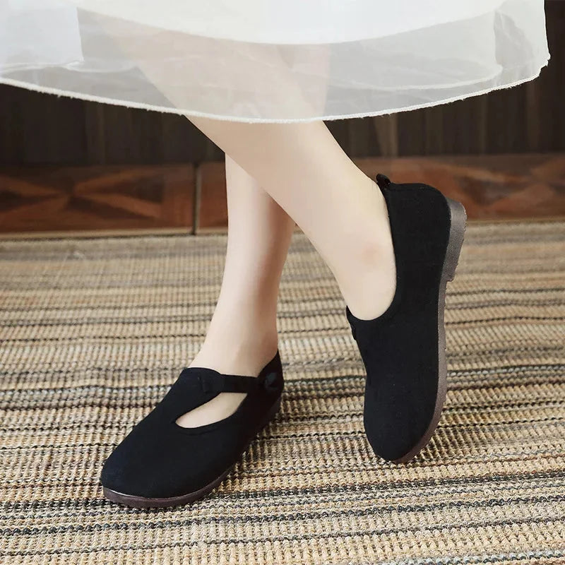 Cutout Mary Jane Flats