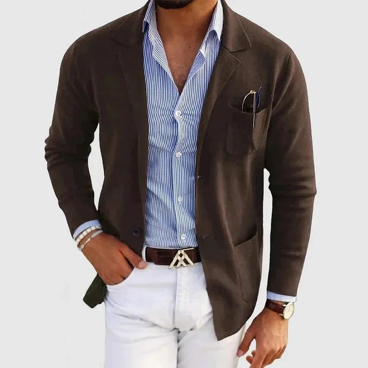Men's Casual Blazer Jacket - Brown