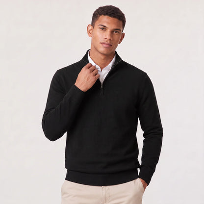 Men's Quarter-Zip Knit Sweater
