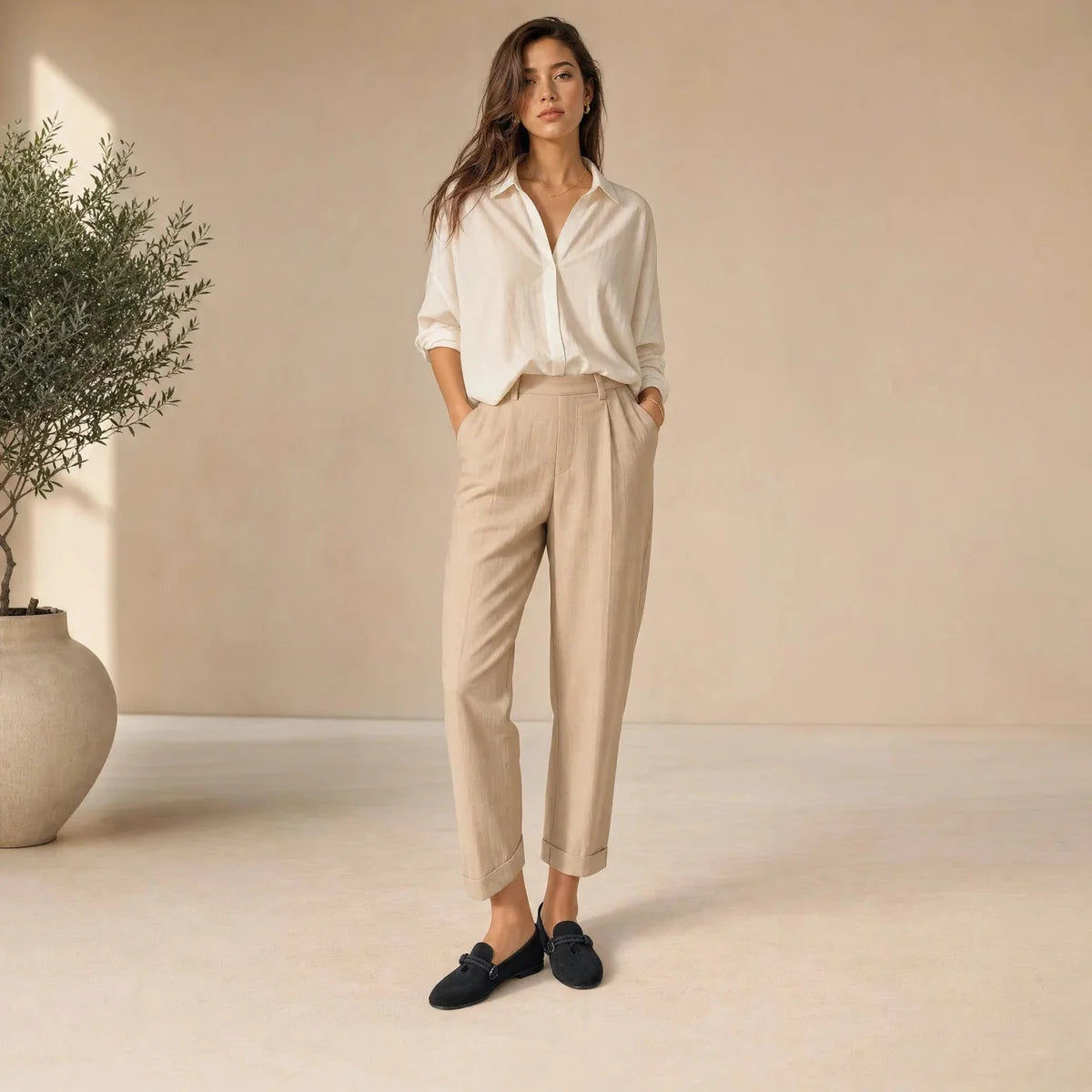 Round Toe Slip-On Flats