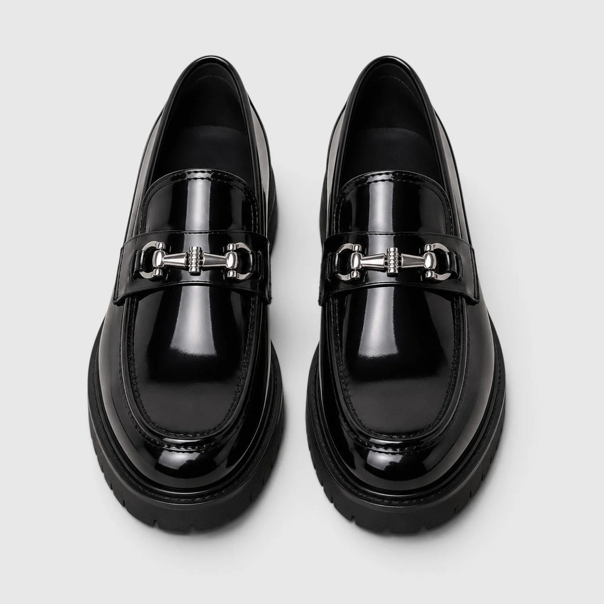 Men's Loafers Chunky Sole Horsebit Slip-On