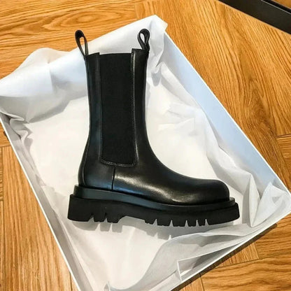 Chelsea Boots – Black Chunky Lug Sole