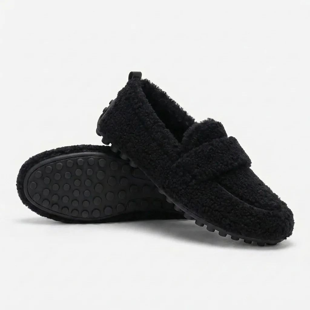 Fuzzy Teddy Loafers Slip-On