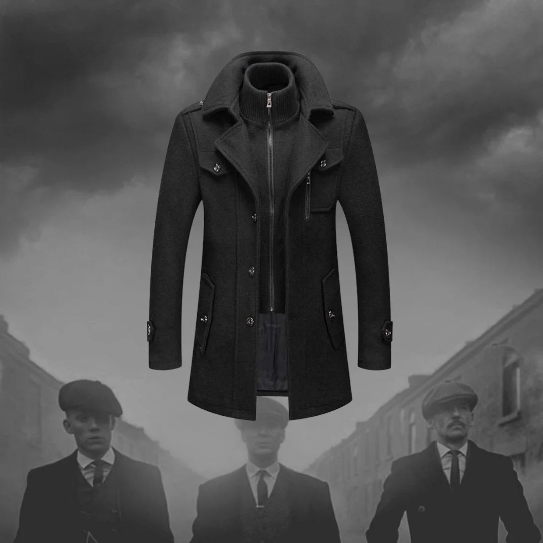 Men's Layered Collar Overcoat