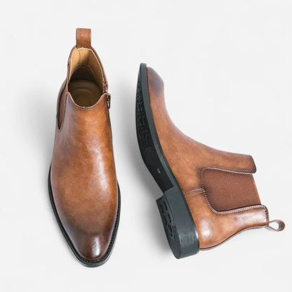 Men's Chelsea Boots – Black Polished Pointed Toe