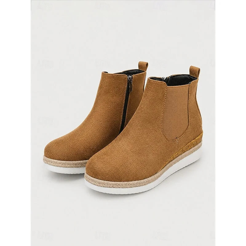 Chelsea Boots – Burgundy Wedge Ankle