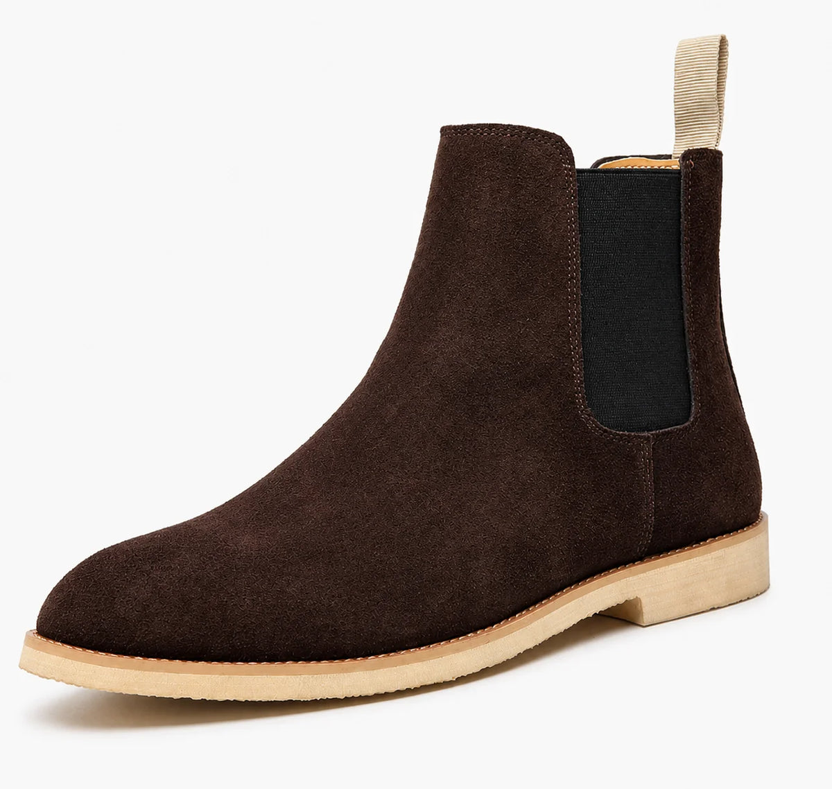 Men's Chelsea Boots – Black Suede Crepe Sole