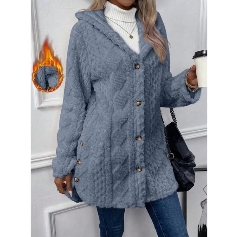 Women's Hooded Fleece Winter Jacket