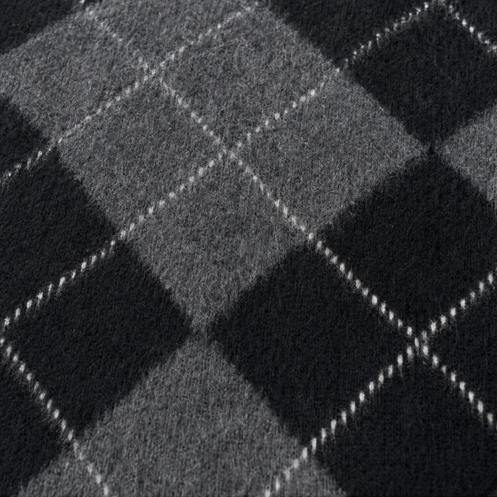 Argyle Knit Turtleneck and Skirt Set