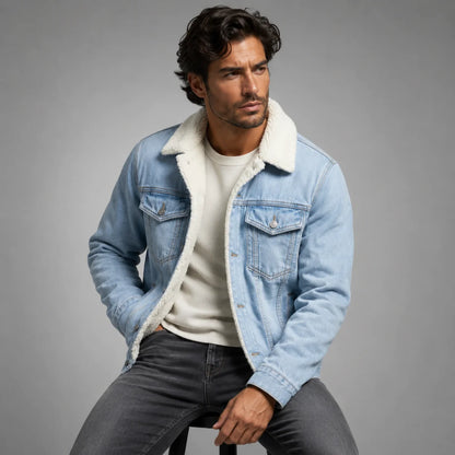 Kilmarnock | Men's Denim Trucker Jacket with Fleece Lining