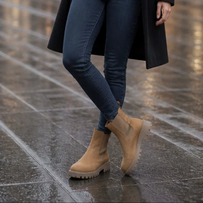 Wide-Fit Chelsea Boots with Stretch Panel