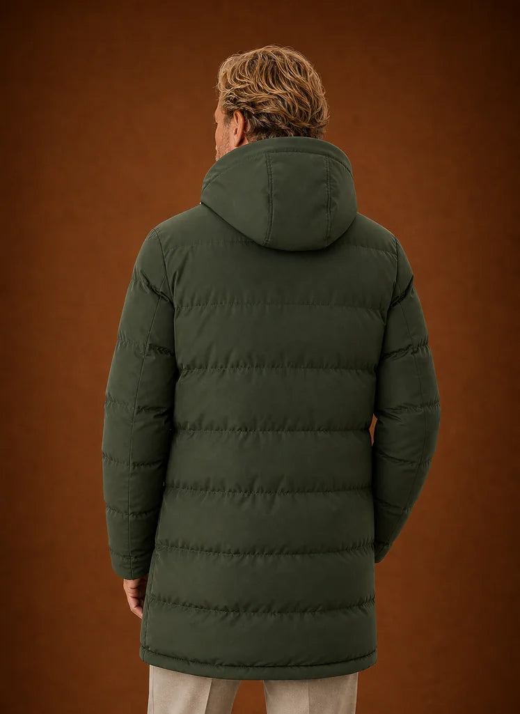 Men's Long Hooded Winter Jacket Puffer Coat
