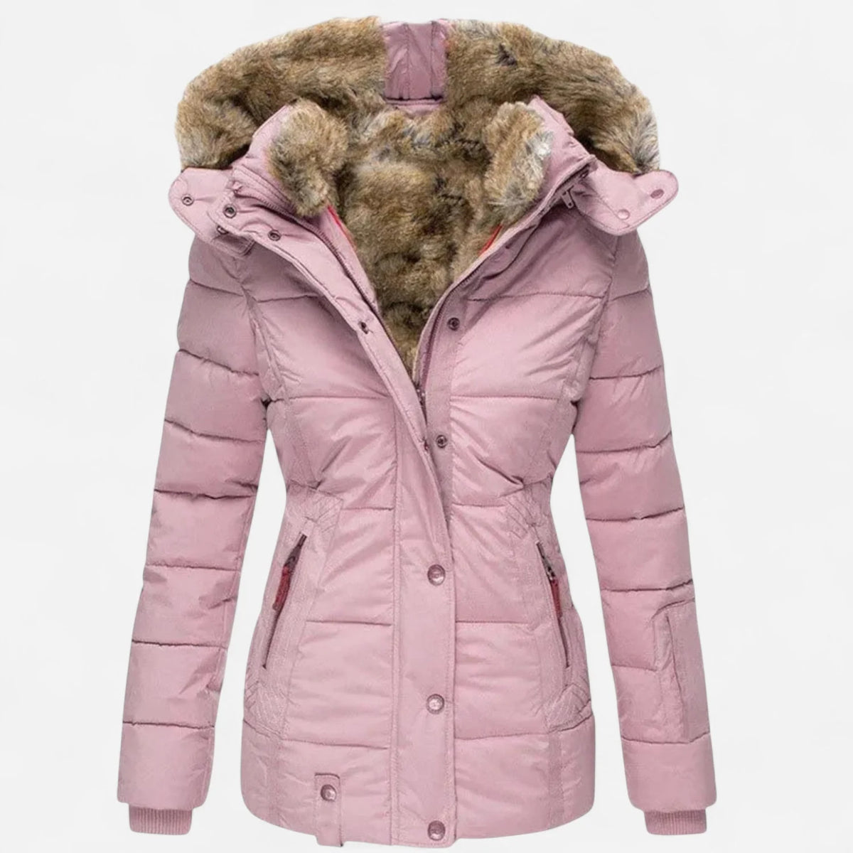 Aisa | Lined Winter Coat Button Front