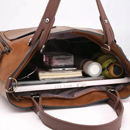 Large Tote Bag with Front Pockets
