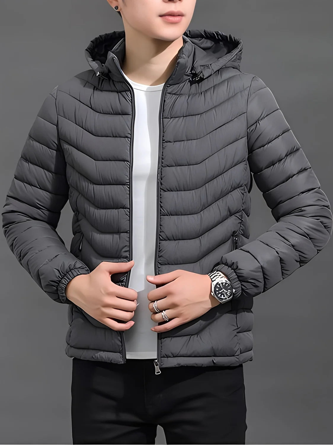 Men's Hooded Winter Puffer Jacket