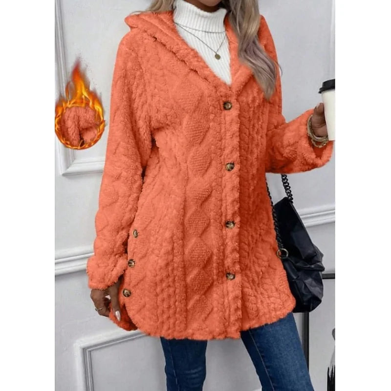 Women's Hooded Fleece Winter Jacket