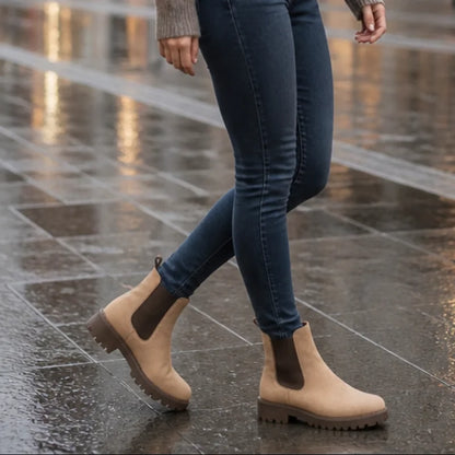 Wide-Fit Chelsea Boots with Stretch Panel