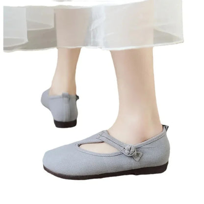 Cutout Mary Jane Flats
