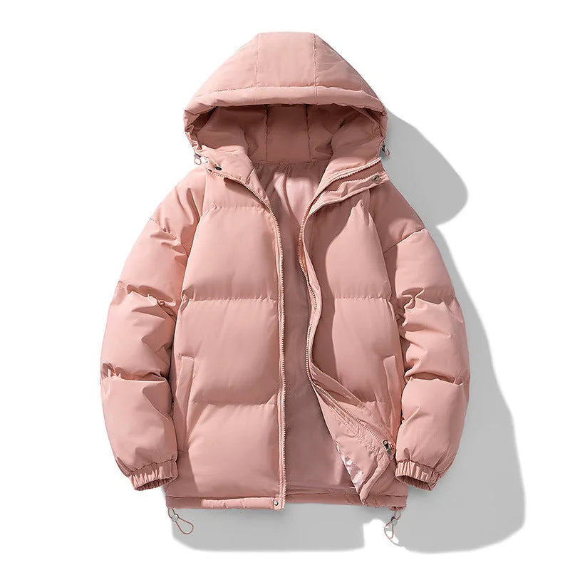 Men's Puffer Jacket – Black Hooded Quilted