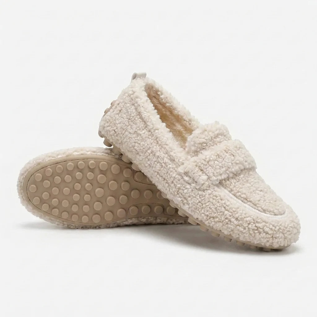Fuzzy Teddy Loafers Slip-On