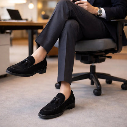 Men's Loafers Suede Tassel Slip-On