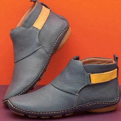 Mirelda | Fold-Over Ankle Boots Slip-On