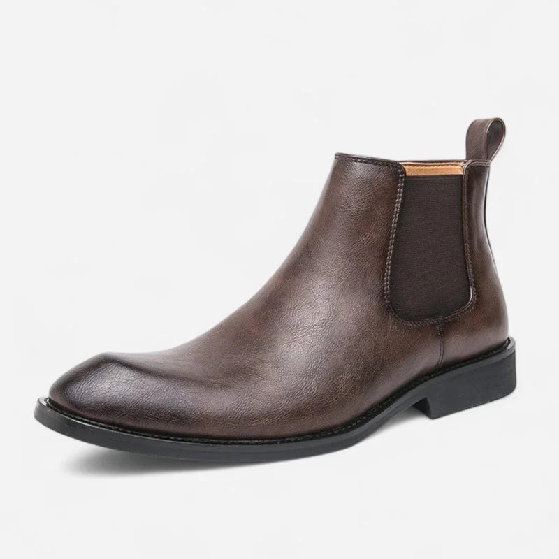 Men's Chelsea Boots – Black Polished Pointed Toe