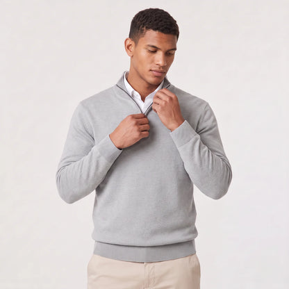 Men's Quarter-Zip Knit Sweater