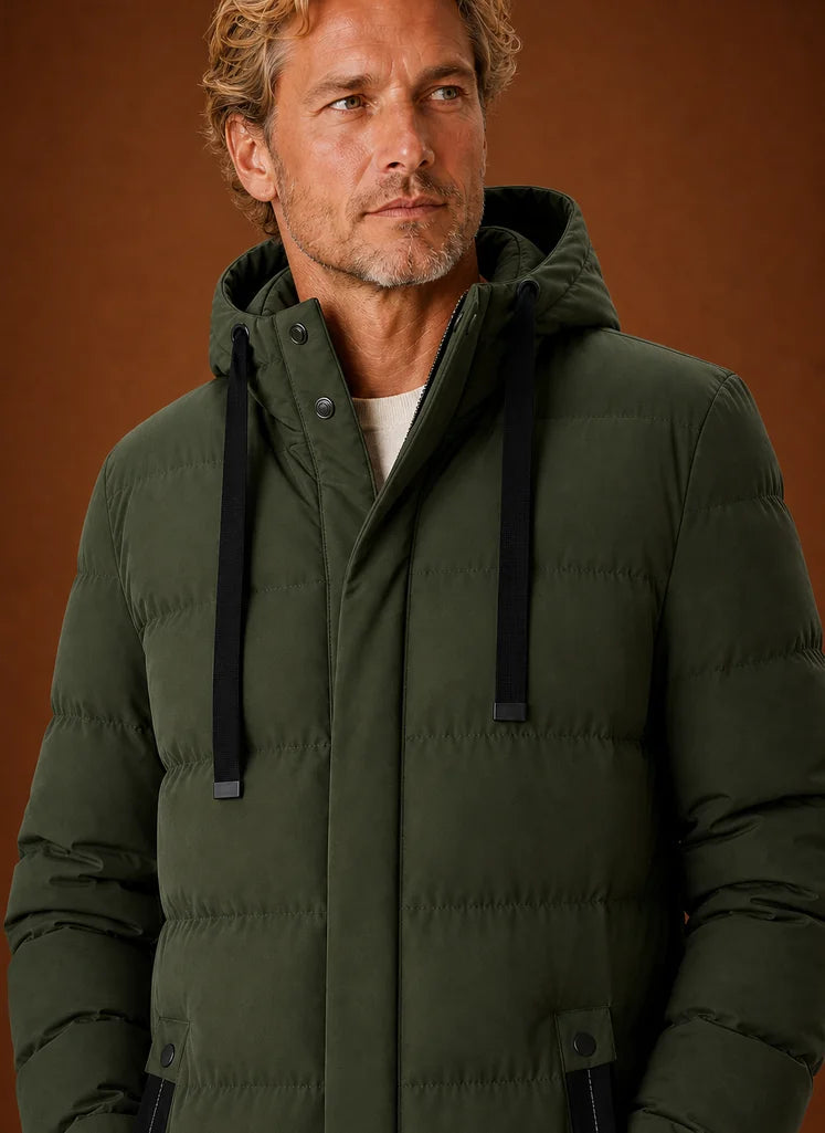 Men's Long Hooded Winter Jacket Puffer Coat