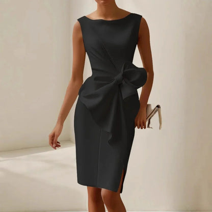 Mother of the Bride Bow Midi Dress