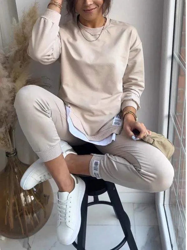 Women's Knit Pullover and Jogger Lounge Set