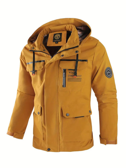Men's Hooded Jacket – Black Waterproof Winter