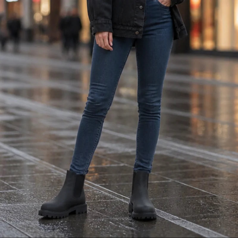 Wide-Fit Chelsea Boots with Stretch Panel