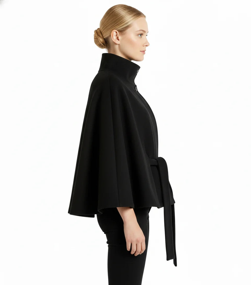 Sofia | Belted Cape Coat