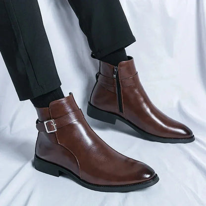 Chelsea Boots – Brown Buckle Ankle